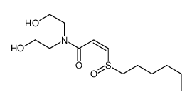 3-hexylsulfinyl-N,N-bis(2-hydroxyethyl)prop-2-enamide结构式