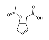 2-[(1R,5S)-5-acetyloxycyclopent-2-en-1-yl]acetic acid结构式