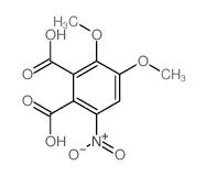 3,4-dimethoxy-6-nitro-benzene-1,2-dicarboxylic acid结构式