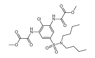 N-[2-Chloro-5-dibutylsulfamoyl-3-(methoxyoxalyl-amino)-phenyl]-oxalamic acid methyl ester Structure