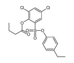 [2,4-dichloro-6-(4-ethylphenoxy)sulfonylphenyl] butanoate结构式