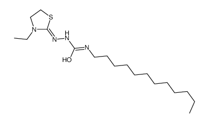 1-dodecyl-3-[(3-ethyl-1,3-thiazolidin-2-ylidene)amino]urea Structure