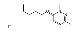 3-iodo-1-methyl-6-pentoxypyridazin-1-ium,iodide Structure