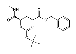 benzyl N2-(tert-butoxycarbonyl)-N1-methyl-D-glutaminate结构式