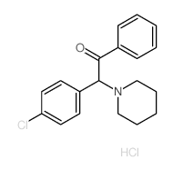 2-(4-chlorophenyl)-1-phenyl-2-(1-piperidyl)ethanone structure
