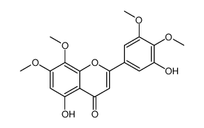 5,3'-dihydroxy-7,8,4',5'-tetramethoxyflavone结构式