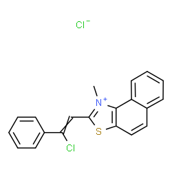 2-(2-chloro-2-phenylvinyl)-1-methylnaphtho[1,2-d]thiazolium chloride结构式