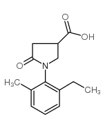 1-(2-ethyl-6-methylphenyl)-5-oxopyrrolidine-3-carboxylic acid Structure