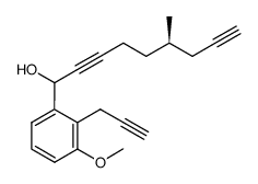 (6R)-1-(3-methoxy-2-prop-2-ynylphenyl)-6-methylnona-2,8-diyn-1-ol Structure