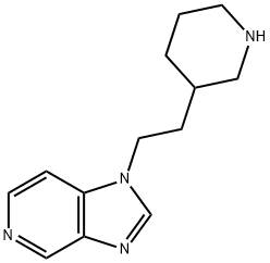 1-[2-(3-Piperidyl)ethyl]-1H-imidazo[4,5-c]pyridine结构式