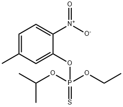 Thiophosphoric acid O-ethyl O-isopropyl O-(2-nitro-5-methylphenyl) ester结构式