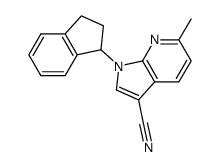 1-(2,3-dihydro-1H-inden-1-yl)-6-methyl-1H-pyrrolo[2,3-b]pyridine-3-carbonitrile Structure