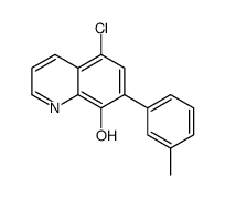 5-chloro-7-(3-methylphenyl)quinolin-8-ol结构式