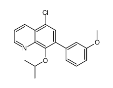 5-chloro-7-(3-methoxyphenyl)-8-propan-2-yloxyquinoline结构式