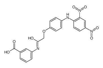 3-[[2-[4-(2,4-dinitroanilino)phenoxy]acetyl]amino]benzoic acid Structure