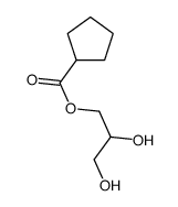 2,3-dihydroxypropyl cyclopentanecarboxylate结构式