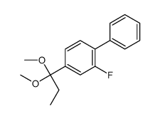 4-(1,1-dimethoxypropyl)-2-fluoro-1-phenylbenzene结构式
