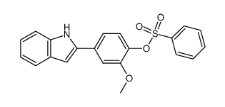 1-benzenesulfonyloxy-4-indol-2-yl-2-methoxy-benzene Structure