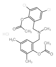 Phenol,2-[[[[2-(acetyloxy)-3,5-dichlorophenyl]methyl]methylamino]methyl]-4,6-dimethyl-,acetate (ester), hydrochloride (9CI)结构式