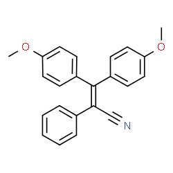 3,3-Bis(4-methoxyphenyl)-2-phenylpropenenitrile结构式