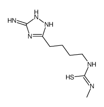 1-[4-(3-amino-1H-1,2,4-triazol-5-yl)butyl]-3-methylthiourea结构式