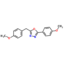 2-(4-Methoxybenzyl)-5-(4-methoxyphenyl)-1,3,4-oxadiazole Structure