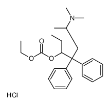 (5-ethoxycarbonyloxy-4,4-diphenylheptan-2-yl)-dimethylazanium,chloride Structure