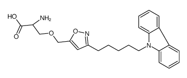 (2S)-2-amino-3-[[3-(5-carbazol-9-ylpentyl)-1,2-oxazol-5-yl]methoxy]propanoic acid Structure