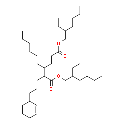 2-ethylhexyl 5(or 6)-[[(2-ethylhexyl)oxy]carbonyl]-4-hexylcyclohex-2-ene-1-octanoate structure