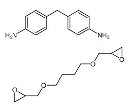 4-[(4-aminophenyl)methyl]aniline,2-[4-(oxiran-2-ylmethoxy)butoxymethyl]oxirane Structure