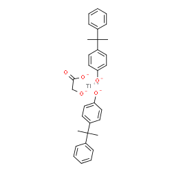 [hydroxyacetato(2-)-O1,O2]bis[4-(1-methyl-1-phenylethyl)phenolato]titanium结构式