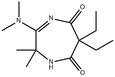 3-(Dimethylamino)-6,6-diethyl-2,2-dimethyl-1H-1,4-diazepine-5,7(2H,6H)-dione结构式