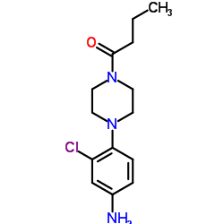 4-(4-BUTYRYL-1-PIPERAZINYL)-3-CHLOROANILINE structure