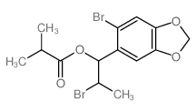 Propanoic acid,2-methyl-, 2-bromo-1-(6-bromo-1,3-benzodioxol-5-yl)propyl ester Structure