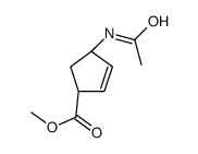 Methyl (1R,4S)-4-acetamido-2-cyclopentene-1-carboxylate Structure