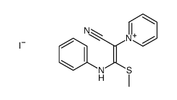 3-anilino-3-methylsulfanyl-2-pyridin-1-ium-1-ylprop-2-enenitrile,iodide Structure