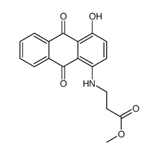 N-[(9,10-Dihydro-4-hydroxy-9,10-dioxoanthracen)-1-yl]-β-alanine methyl ester结构式