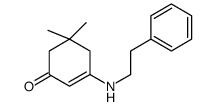 2-Cyclohexen-1-one, 5,5-dimethyl-3-[(2-phenylethyl)amino]- Structure
