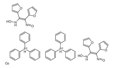 N-[1,2-bis(furan-2-yl)-2-nitrosoethenyl]hydroxylamine,cobalt,triphenylphosphanium结构式
