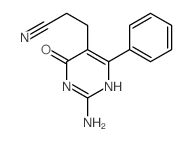 5-Pyrimidinepropanenitrile,2-amino-1,6-dihydro-6-oxo-4-phenyl- structure