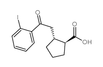 trans-2-[2-(2-iodophenyl)-2-oxoethyl]cyclopentane-1-carboxylic acid Structure