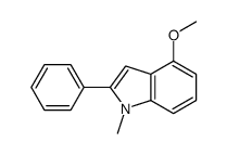4-methoxy-1-methyl-2-phenylindole结构式
