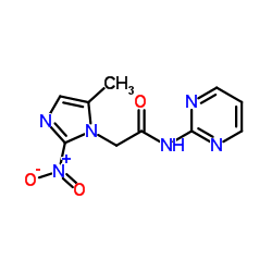 1H-Imidazole-1-acetamide, 2-methyl-5-nitro-N-2-pyrimidinyl- structure