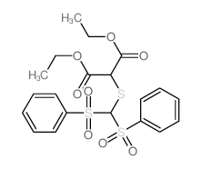 Propanedioic acid,2-[[bis(phenylsulfonyl)methyl]thio]-, 1,3-diethyl ester Structure