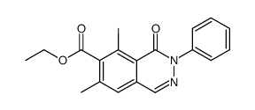 7-(ethoxycarbonyl)-6,8-dimethyl-2-phenyl-1(2H)-phthalazinone Structure