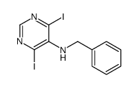 N-benzyl-4,6-diiodopyrimidin-5-amine Structure