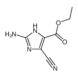 ethyl 2-amino-4(5)-cyano-5(4)-imidazolecarboxylate结构式