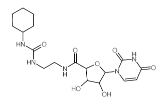 b-D-Ribofuranuronamide,N-[2-[[(cyclohexylamino)carbonyl]amino]ethyl]-1-deoxy-1-(3,4-dihydro-2,4-dioxo-1(2H)-pyrimidinyl)- Structure