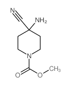 methyl 4-amino-4-cyano-piperidine-1-carboxylate结构式