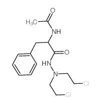 N-[1-[2,2-bis(2-chloroethyl)hydrazinyl]-1-oxo-3-phenylpropan-2-yl]acetamide结构式